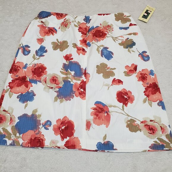 NWT Marsh Landing‎ White Red Blue Floral Cottagecore Romantic Top Skirt Set L 10 - Picture 15 of 16